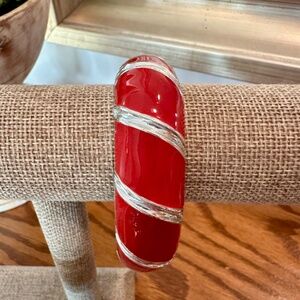 Premier Designs Siren Enamel Bracelet Silver & Red